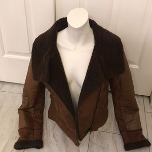 Shearling Motorcycle Style Topshop Jacket sz 6
